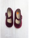 zapatos concho de vino de gamuza