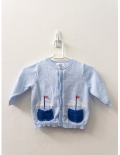 sweater celeste con barquito