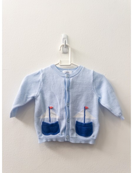 sweater celeste con barquito