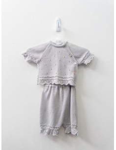 set tejido gris