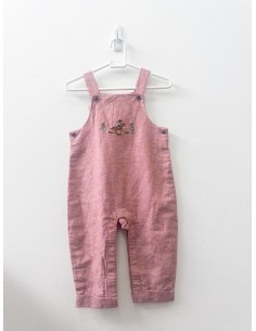 enterizo lindo rosa con caballo bordado, nuevo
