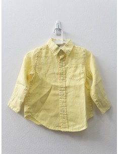 camisa lino amarilla