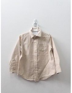 camisa lino beige