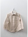 camisa lino beige