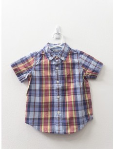 camisa cuadros azules y rojos