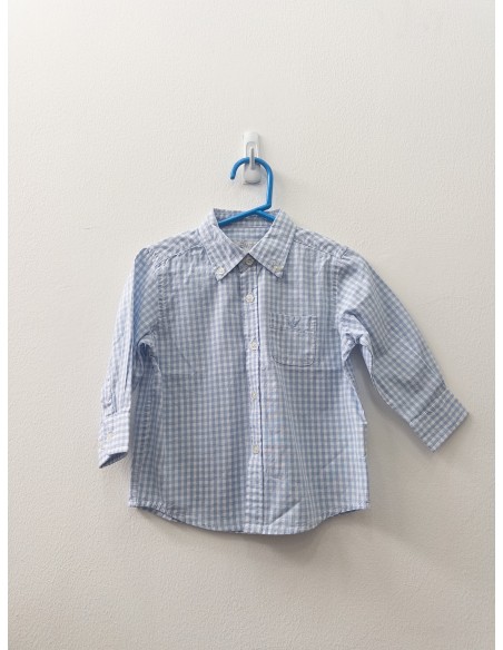 camisa cuadros celestes