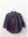 camisa manga larga cuadros verdes y rojos