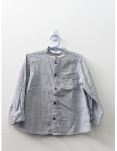 camisa manga larga gris