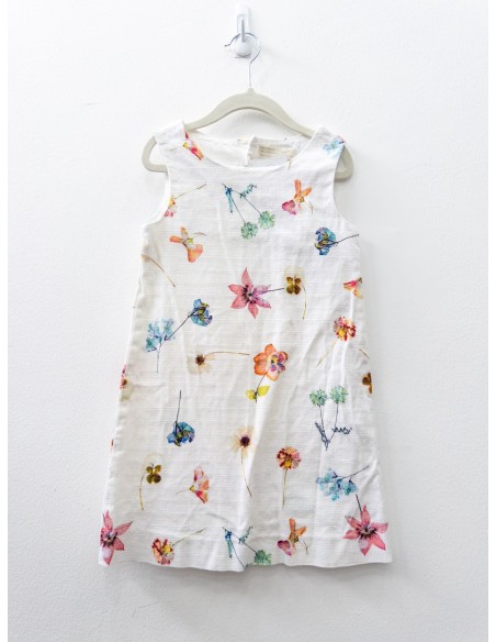 vestido blanco con flores