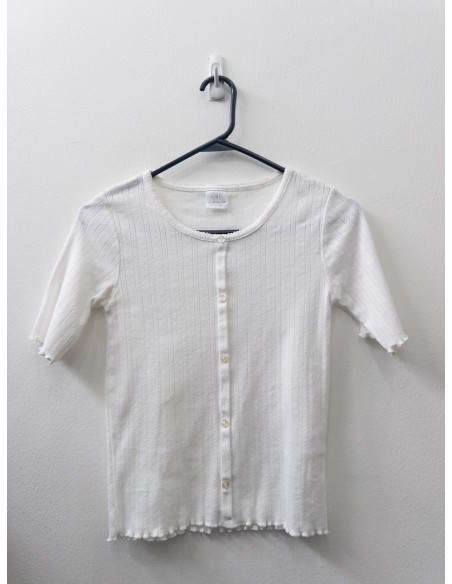 top blanco manga corta