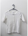 top blanco manga corta