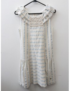 vestido rayas celestes y blancas