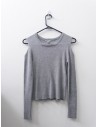 top manga larga con huecos plateado