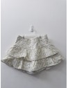 set falda brocada verde con blanco y top, nuevo