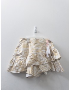 set falda y top blanco con dorado 2