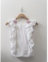 set falda rayas rojas con blusa blanca