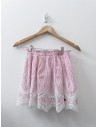 set falda rayas rojas con blusa blanca