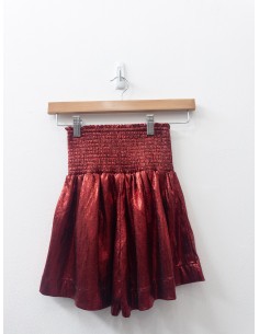set short y top blanco con rojo brilloso 2