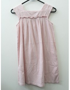 vestido rayas rosadas y blancas