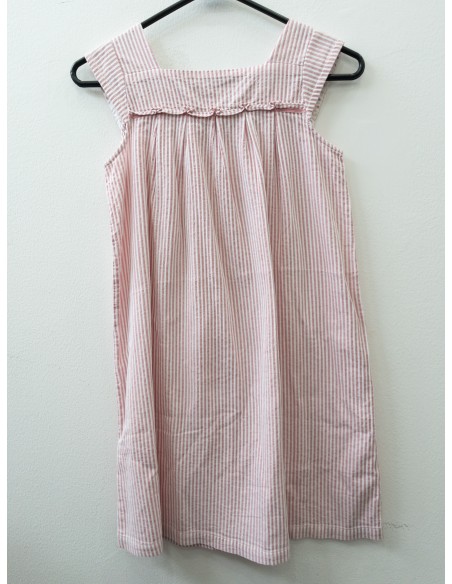 vestido rayas rosadas y blancas