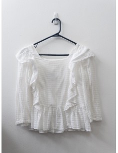 top blanco manga larga