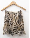falda beige con print animal