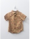 camisa manga corta mostaza con manzanas