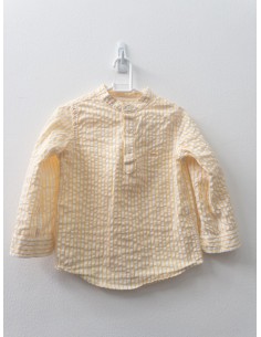 camisa manga larga rayas amarillas