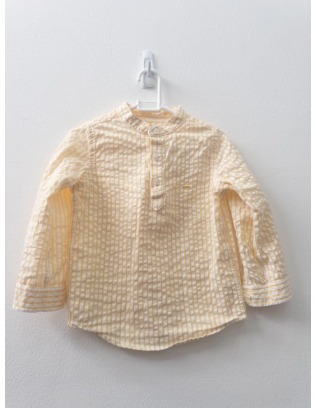 camisa manga larga rayas amarillas