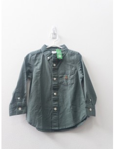 camisa manga larga verde con osito