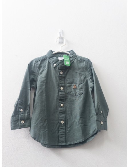 camisa manga larga verde con osito