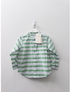 camisa manga larga rayas verdes y blancas, nuevoo