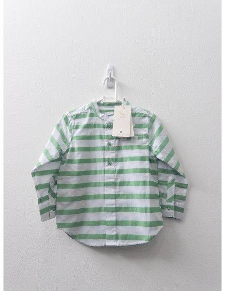 camisa manga larga rayas verdes y blancas, nuevoo
