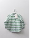 camisa manga larga rayas verdes y blancas, nuevoo
