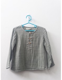 camisa manga larga verde militar