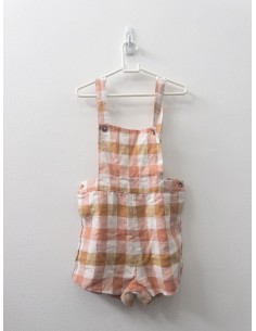 short cuadros mostaza y naranja