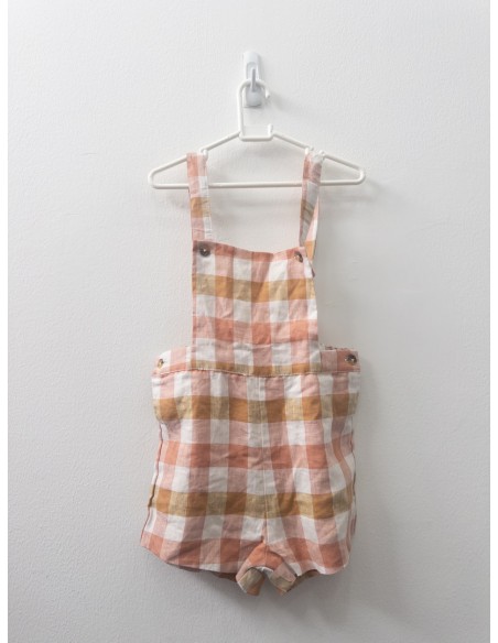 short cuadros mostaza y naranja