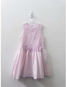 vestido rosado con flores 3d