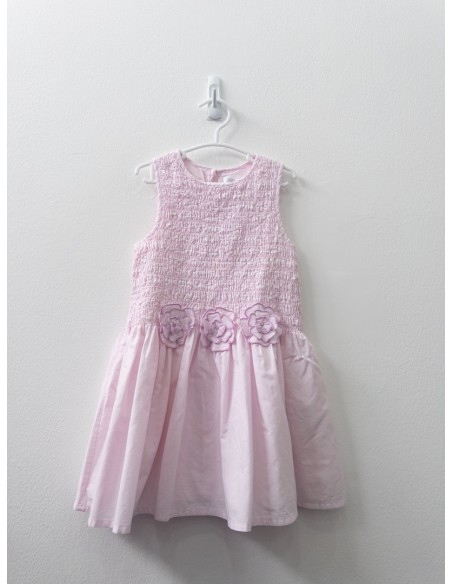 vestido rosado con flores 3d