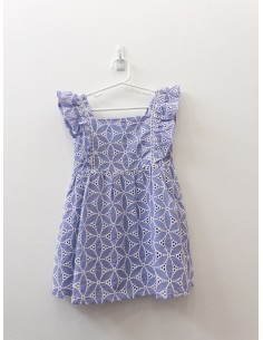 vestido lila brocado con flores