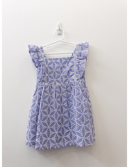 vestido lila brocado con flores
