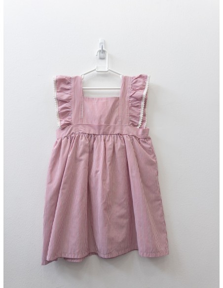 vestido rayas blancas y rojas