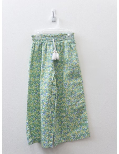 pantalon flores amarillas y azules