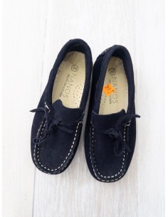 mocasines gamuza azul