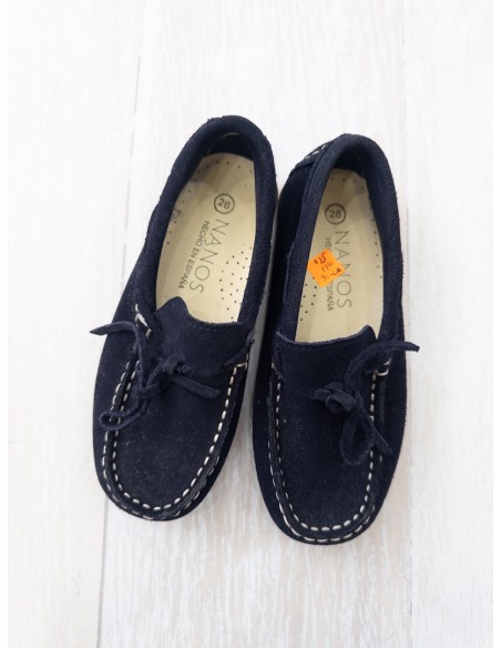 mocasines gamuza azul