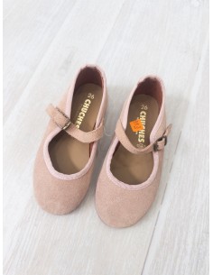 ballerinas de gamuza rosadas