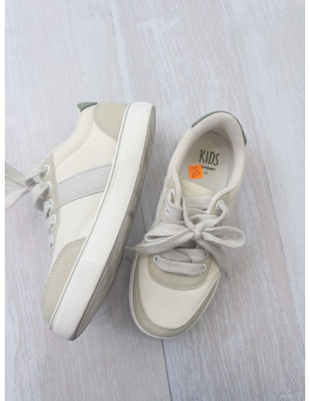 sneakers beige con verde
