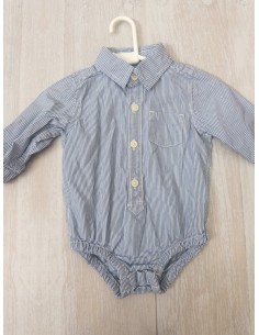 camisa enterizo rayas azules