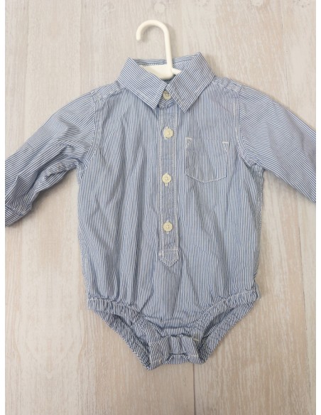 camisa enterizo rayas azules