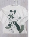 tshirt manga larga blanca con print de mickey
